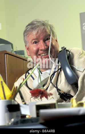 Geschäftsmann in Zwangsjacke Stockfoto