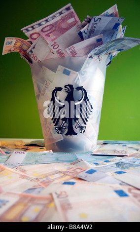 Symbolisches Bild für das Konjunkturpaket von Deutschland. Stockfoto