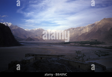 Indus-Tal Skardu Fort Baltistan Nordpakistan Bereiche Stockfoto