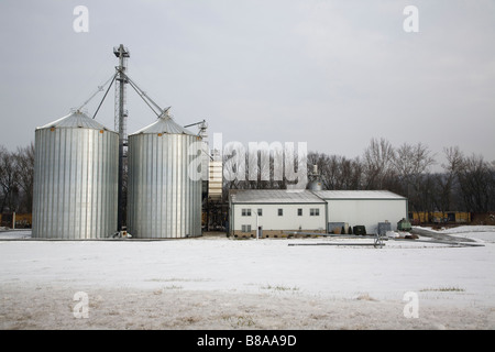 Soja-Shop-Silos im Zentrum von Pennsylvania Stockfoto