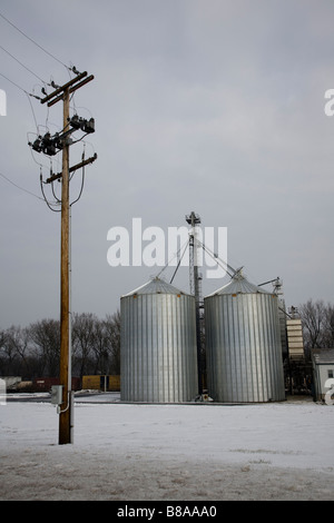 Soja-Shop-Silos im Zentrum von Pennsylvania Stockfoto