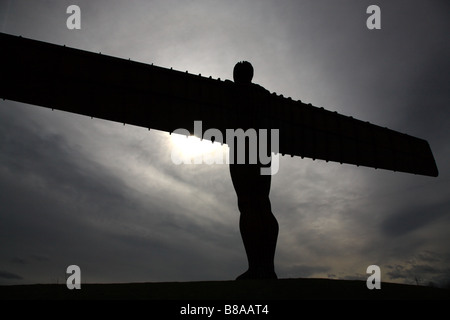 Silhouette Engel des Nordens erstellt von Antony Gormley Stockfoto