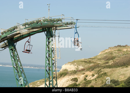 Sessellift in Alum Bay, Isle Of Wight Stockfoto