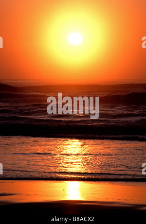 Strand Sonnenuntergang Pazifik San Francisco Kalifornien Stockfoto