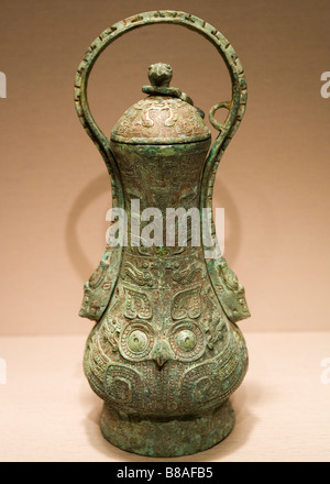 Rituelle Wein Container - China, Shang-Dynastie 13. Jahrhundert v. Chr. bronze Stockfoto