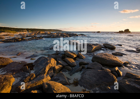 Sonnenuntergang am Redgate Beach in der Nähe von Margaret River Western Australia Stockfoto