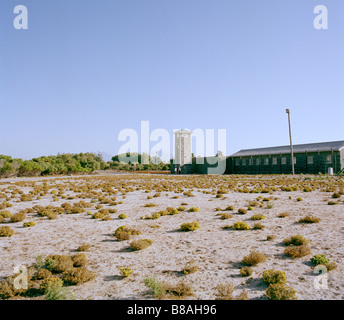 Nelson Mandela Gefängnis Robben Island Museum in Kapstadt in Südafrika in Afrika südlich der Sahara. APARTHEID Geschichte Historisch Reisen Stockfoto