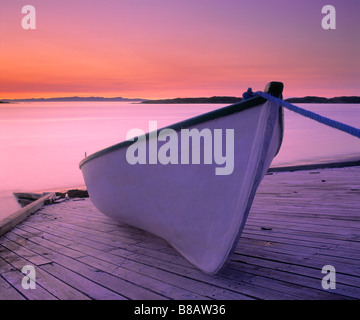 Boot Dawn, Harrington Harbour, Lower North Shore, Duplessis Region Quebec Stockfoto