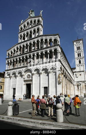 San Michele in Foro, Lucca, Toskana, Italien Stockfoto