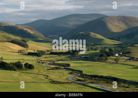 BLICK INS MANORHEAD TAL IN DER NÄHE VON PEEBLES GEGENÜBER DOLLAR RECHT DONALD SCOTTISH BORDERS SCHOTTLAND Stockfoto