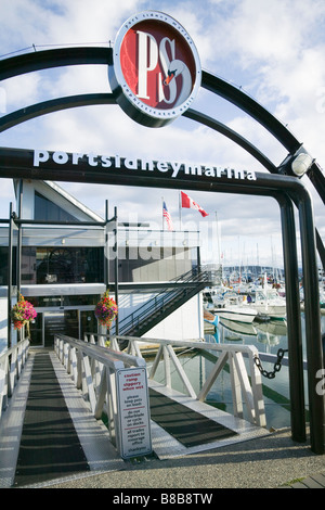 Hafen Sidney Marina, Sidney, BC Stockfoto