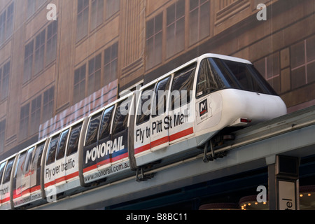 Die Monorail in Sydney Stadtzentrum Stockfoto