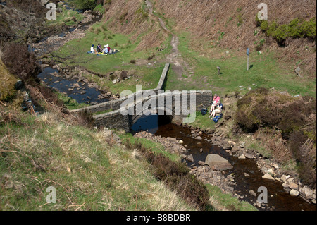 Das Tal des Flusses Goyt Peak District Nationalpark Derbyshire Midlands England Großbritannien Stockfoto