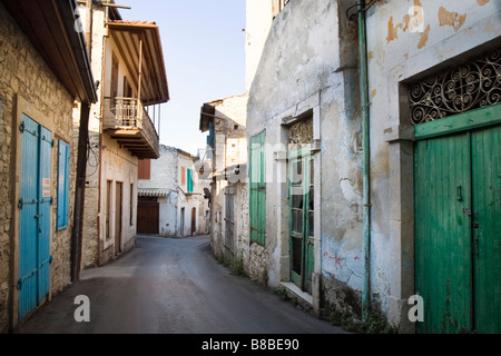 Lefkara Dorf Straßenszene am Sonnenuntergang. Oberen Lefkara, Südzypern. Stockfoto