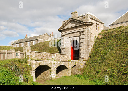 der Eingang zum Pendennis Castle in Falmouth, Cornwall, uk Stockfoto