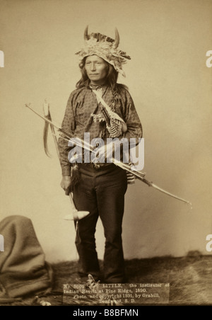 Wenig, der Anstifter des indischen Aufstands in Pine Ridge, 1890 Stockfoto