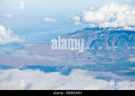 Blick vom Gipfel des Haleakala auf East Maui auf West Maui Stockfoto
