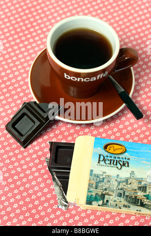 Kaffee & lokalen Schokolade, Perugia, Umbrien, Italien Stockfoto