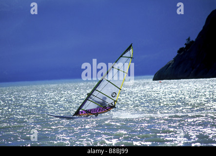 Windsurfer, Squamish, Britisch-Kolumbien Stockfoto