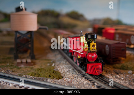 Zug Eisenbahn Modelldarstellung. Stockfoto