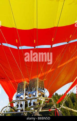 Nahaufnahme eines Heißluftballon Stockfoto