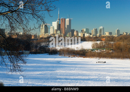 Dowtown aus Riverdale Park, Toronto, Ontario Stockfoto