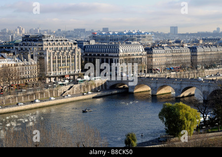 Le Pont Neuf La Seine Paris Frankreich Stockfoto