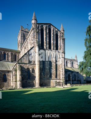 Hexham Abtei Turm und nördlichen Querschiff Stockfoto