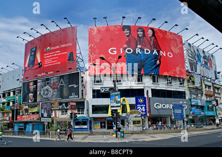 Jalan Bukit Bintang Straße Plaza Bintang Walk Giordano Zeichen Kuala Lumpur Malaysia Stockfoto