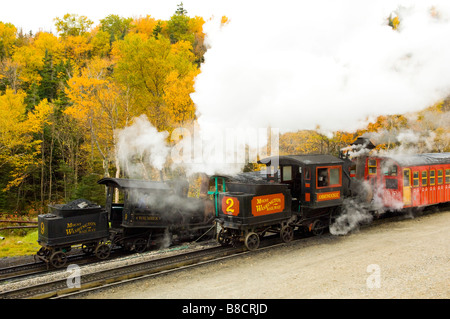 Die Mount Washington Cog Railway in New Hampshire, USA Stockfoto