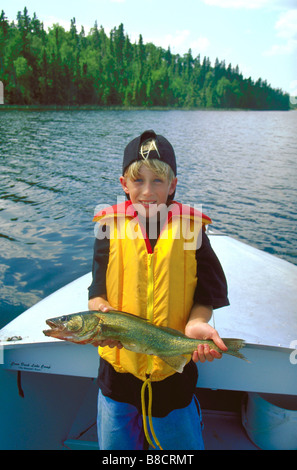 FV0264, Dave Reede; Junge Zander Fisch Stockfoto