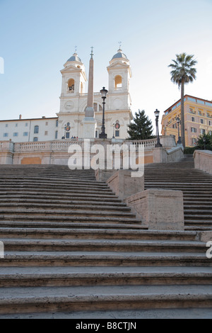 Spanische Treppe, Piazza de Spagna, Trinita dei Monti Kirche, Rom, Italien Stockfoto