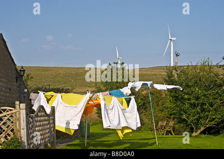 Wind Power, Scout Moor, Lancashire, UK Stockfoto