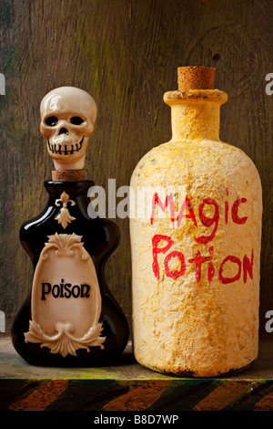 Flasche vergiften Flasche Zaubertrank Stockfoto