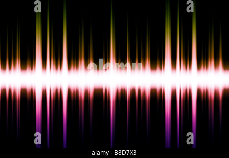 Sound-Equalizer einzustellen Rhythmus Musik schlägt in verschiedenen Farben Stockfoto