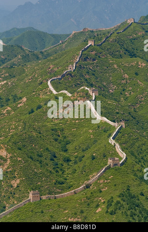Die große Mauer von Simatai ist 5 4 km langen Abschnitt große Mauer China 35 Leuchtfeuer Türme befindet sich Miyun Nordgrafschaft, China Stockfoto