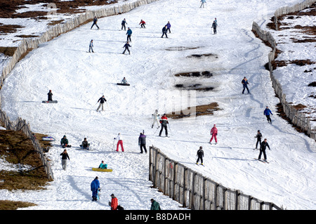 Glenshee Ski-Zentrum im Cairngorm National Park in Schottland Februar 2009 Stockfoto