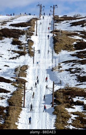 Glenshee Ski-Zentrum im Cairngorm National Park in Schottland Februar 2009 Stockfoto