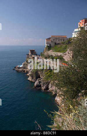 Mit Blick auf das Hotel Luna Convento von Atrani, Kampanien, Italien Stockfoto