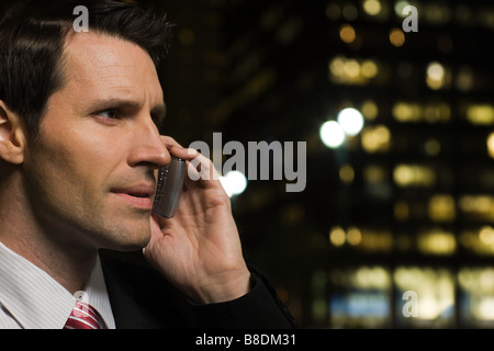 Geschäftsmann, ein Telefongespräch Stockfoto
