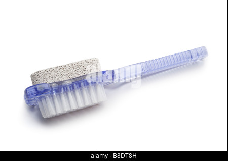 Footbrush und Bims Stein Stockfoto