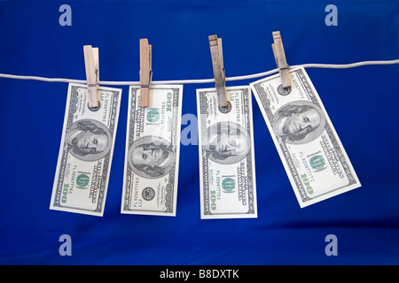 Geld Geldwäsche Geldwäsche Geldwäsche Währung Stockfoto