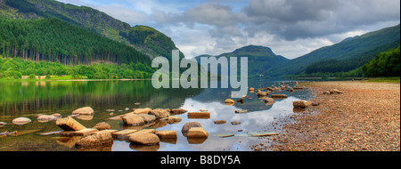 Loch Lubnaig Panorama, Schottland Stockfoto