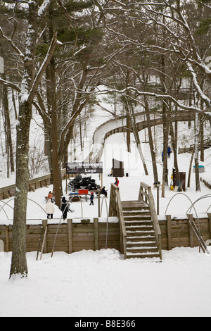 Rodelbahn in Muskegon Winter Sportkomplex Stockfoto