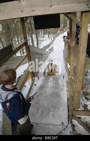 Rodelbahn in Muskegon Winter Sportkomplex Stockfoto