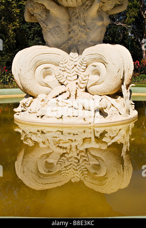 Melbourne-Skulpturen / Ausstellung Brunnen befindet sich in den Royal Exhibition Building s Gärten. Melbourne Victoria Australien. Stockfoto