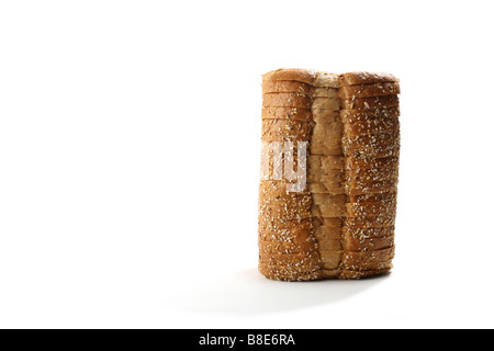 Stapel geschnitten Bio Weizen-Brot Stockfoto