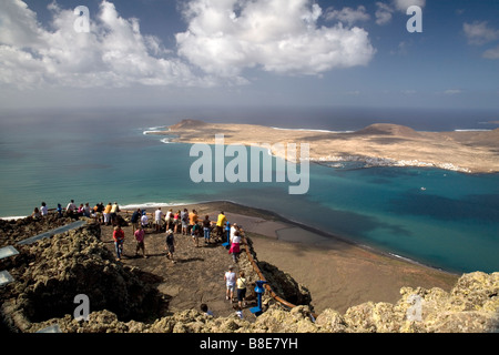 Blick auf Isla Graciosa vom Mirador Del Rio Lanzarote Stockfoto