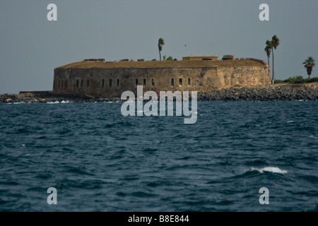 Französische Festung aus der Kolonialzeit d Estrees auf Ile De Gorée in Dakar-Senegal Stockfoto