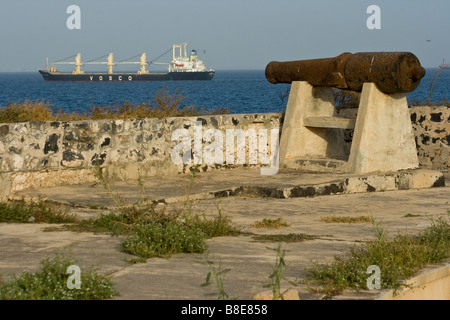 Französische Festung aus der Kolonialzeit d Estrees auf Ile De Gorée in Dakar-Senegal Stockfoto